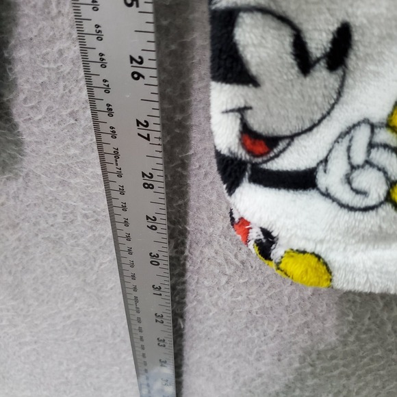 Disney Women Sleepwear Large White Pajama Pants Fuzzy Teddy Bear Mickey Mouse - Picture 5 of 8